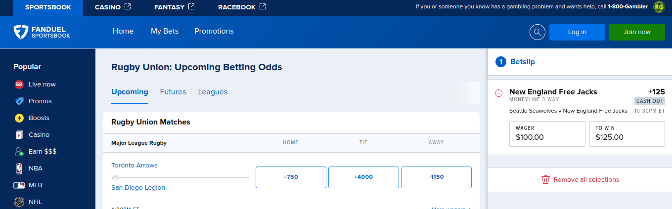 fanduel rugby world cup betslip