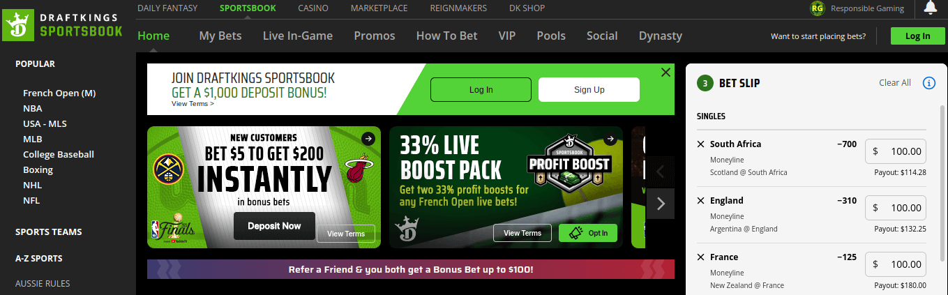 draftkings rugby world cup betslip