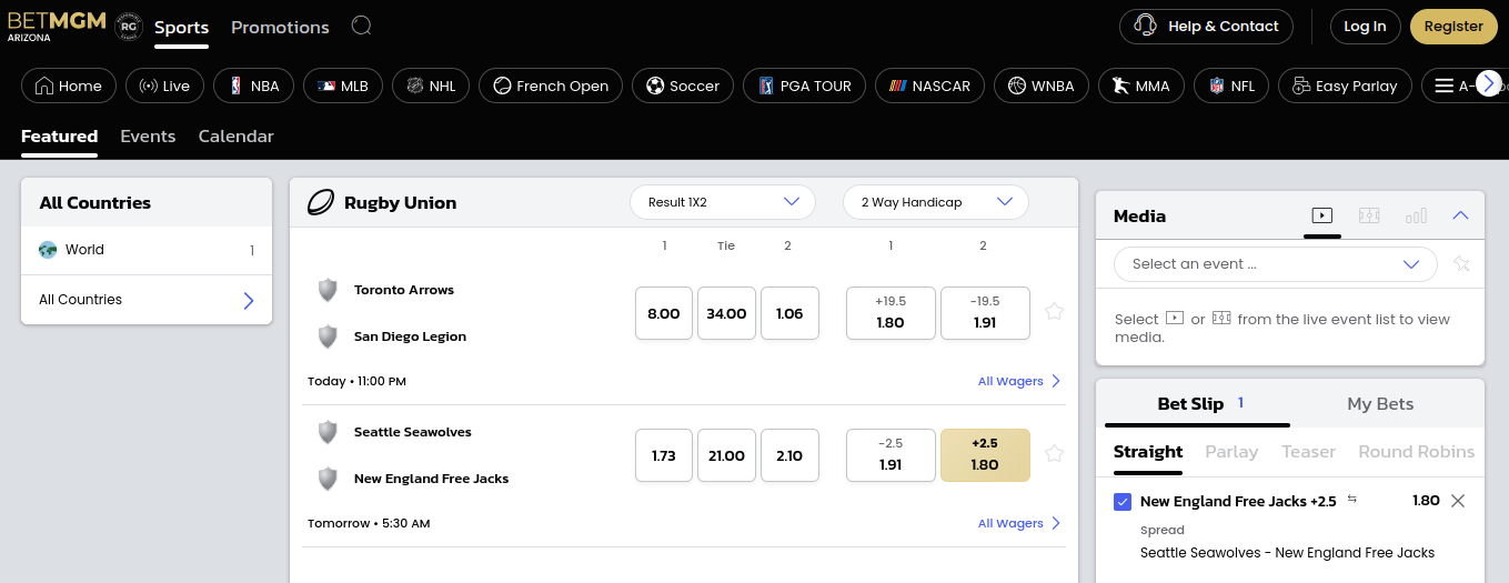 betmgm rugby world cup betslip