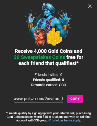 pulsz casino refer a friend