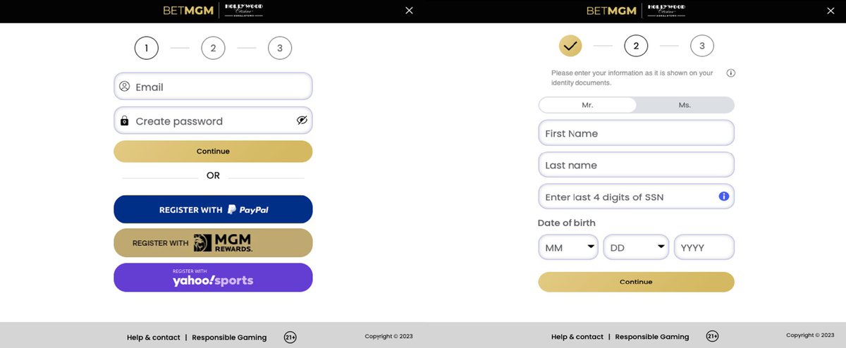 BetMGM Casino Create Account Process