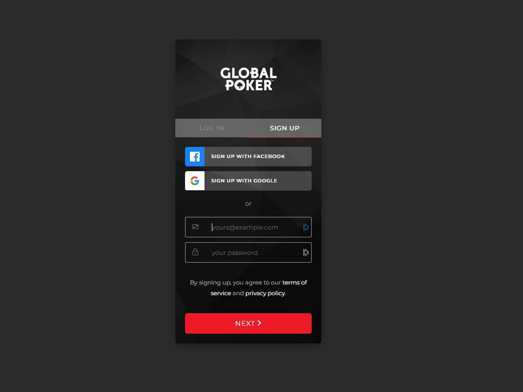 Global Poker Create Account