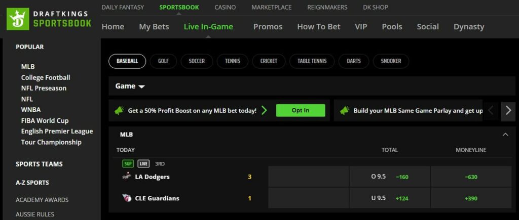 Draftkings sportsbook live betting strategy