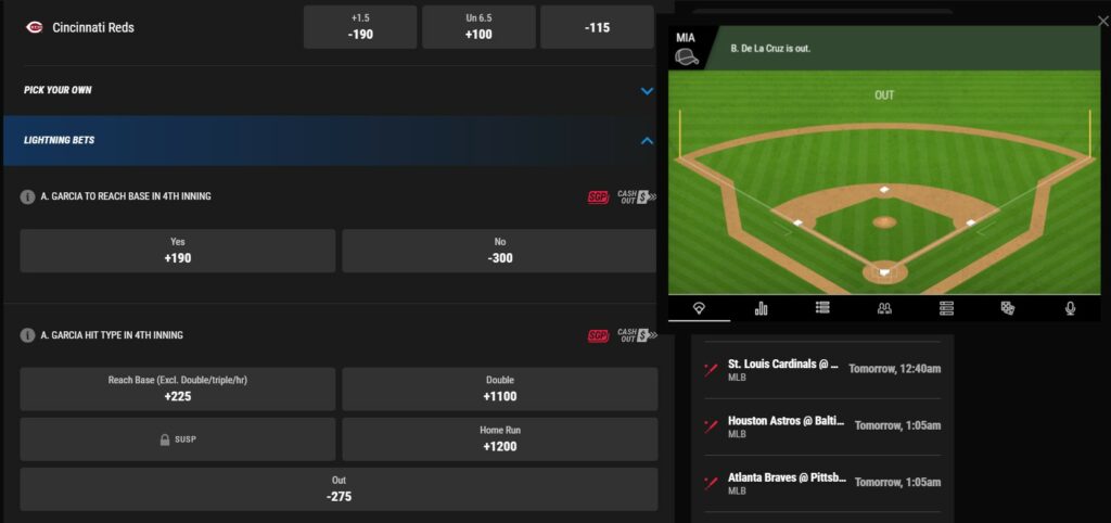 Pointsbet Flashbet MLB