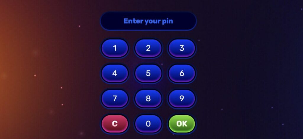 enter your pin code