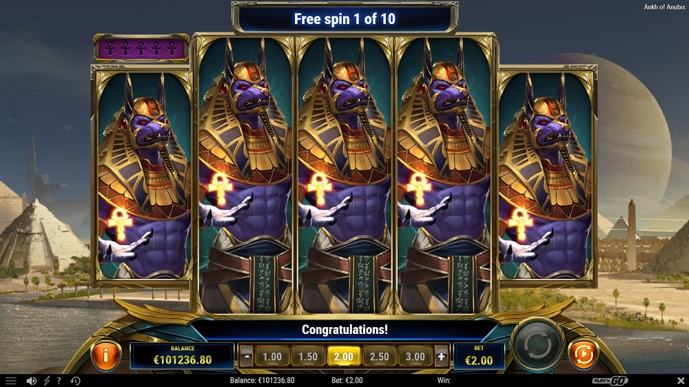 Ankh of Anubis slot full wilds