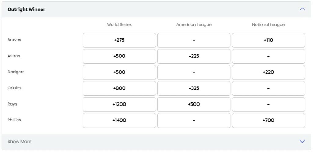 futures bet mlb betmgm