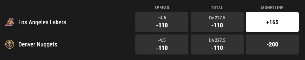 plus minus betting meaning moneyline example