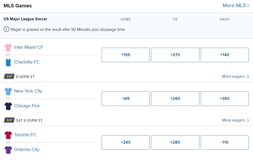 three way bets minus plus example fanduel