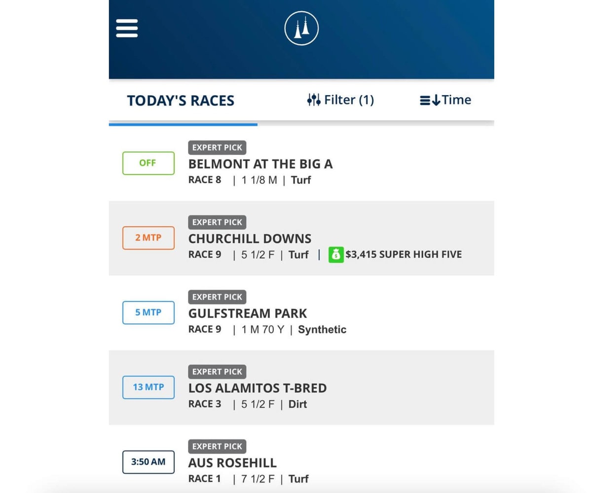 Twinspires Racebook Lobby