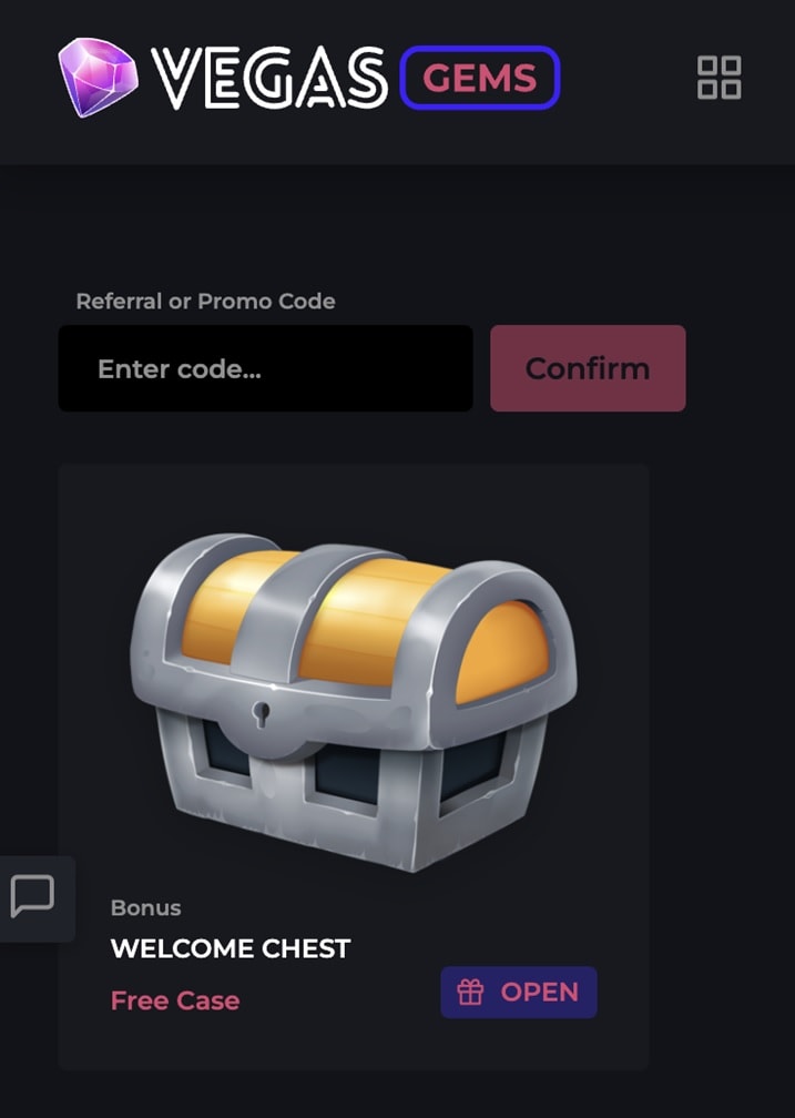 Vegas Gems Welcome Chest